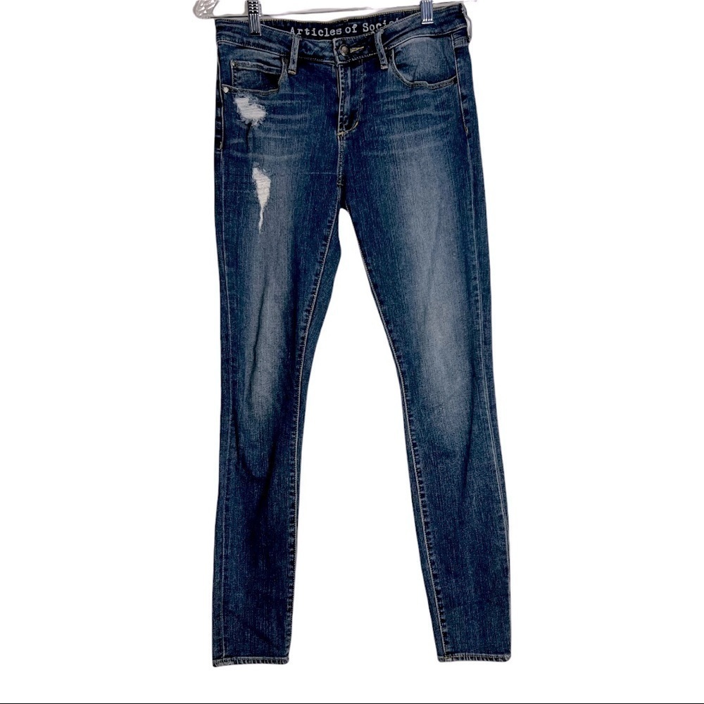 Articles of Society Distress MYA Skinny Jeans in Decon - Size 28